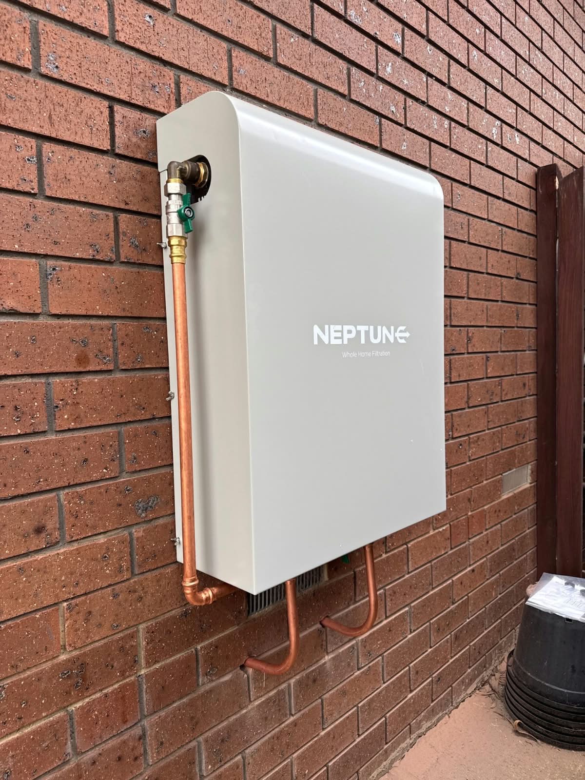 Neptune whole home filtration system installed at a Melbourne home