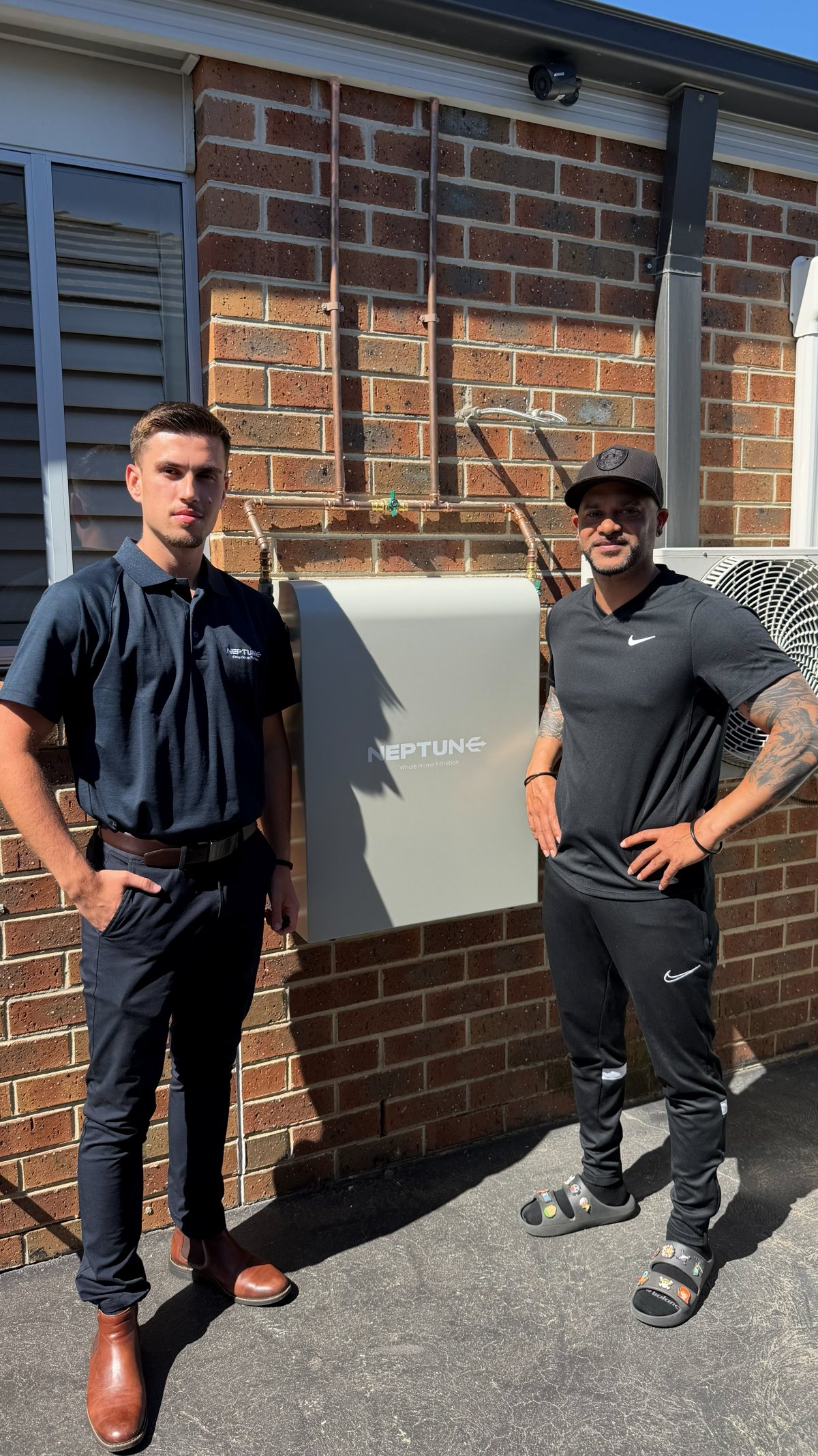 Neptune whole home water filtration system installed at a Melbourne home